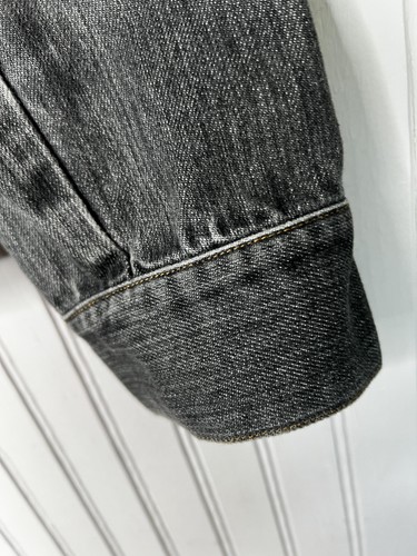 Jones New York Sport Jacke Damen L/XL grau Denim Blumen Applikation Trucker Tasche - Bild 9 von 15