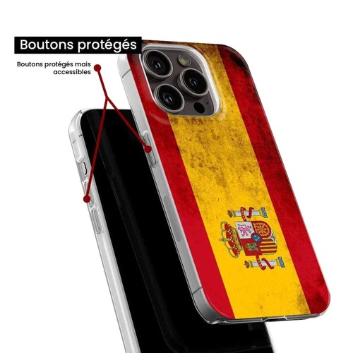 Coque en silicone imprimée compatible Samsung Galaxy A52 Drapeau Espagne - Photo 6 sur 6