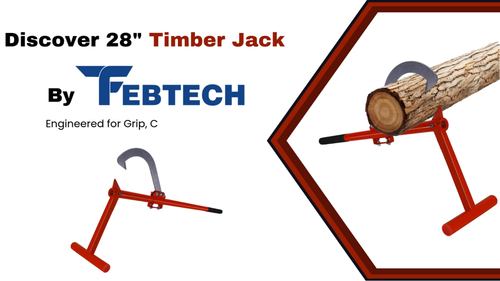 Holzheber für Stämme - 28" - Holzheber Werkzeug mit verstellbarem Haken & Gummigriff - Video 1 von 1