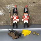 Vintage 3795 Playmobil British Redcoat Soldiers Figures Guards Incomplete