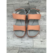 Ecco Yucatan Coral Blush Leather Adjustable Sport Sandals Women's US 5 EU 36