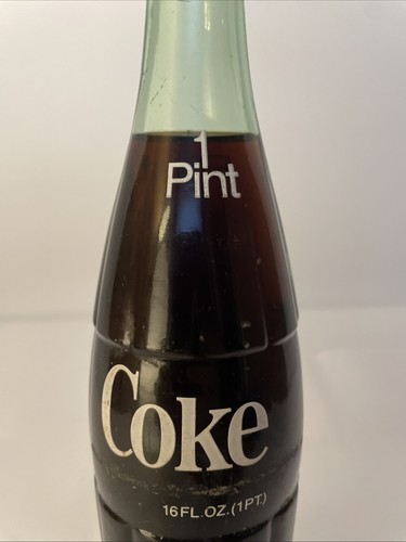 Vintage Coca-Cola Glass 1 Pint Bottle (Unopened) (RARE) *50+ Yrs Old* - Picture 2 of 10