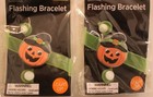 Halloween Flashing Bracelet Pumpkin Light Up Glow Kids Party Favor Pack of 2 NEW