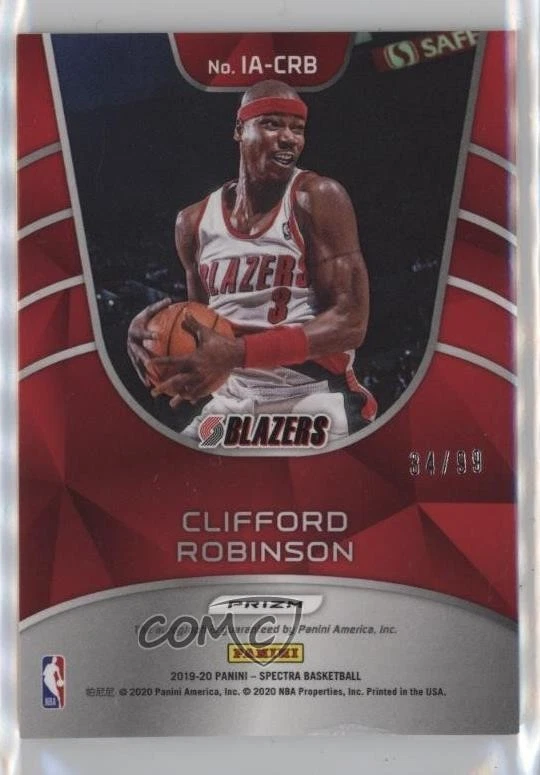 2019-20 Panini Spectra Icons Auto /99 Clifford Robinson #IA-CRB Auto - Image 2 of 2