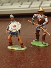 Elastolin Hausser 2 English Knights L25 Pro-paint Mint Exceptional Paint 40mm