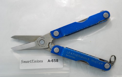 Leatherman Micra (blau eloxiert) - gebraucht, gutes schärferes Bild #A658 - Bild 4 von 7