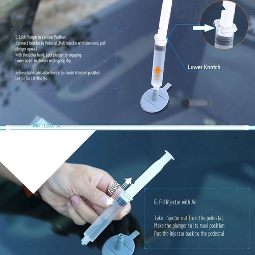 Car Wind Glass Windshield Repair Tool Kit Car Fix Windscreen For Chip Crack USA - Foto 11 di 12
