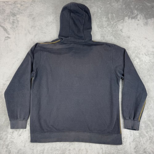 Pittsburgh Steelers Majestic Fleece Hoodie Pullover Gray Embroidered Y2K Faded L - Picture 3 of 10