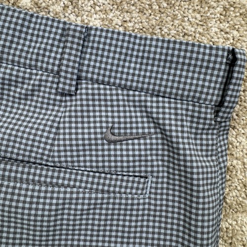 Pantaloni Nike Golf Dri Fit Uomo Taglia 34x32 Blu Gingham Check Flat Front 416577-476 - Foto 5 di 14