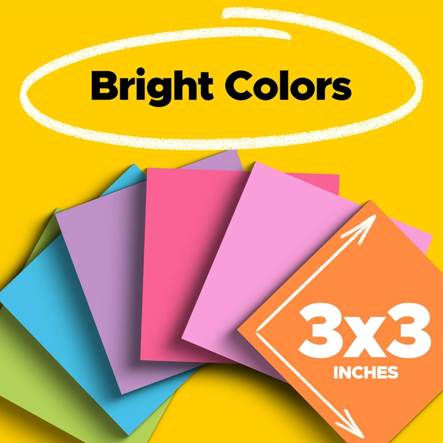 Colorful 3x3 Super Sticky Notes 15 Pads 45 Sheets Each Pack-image