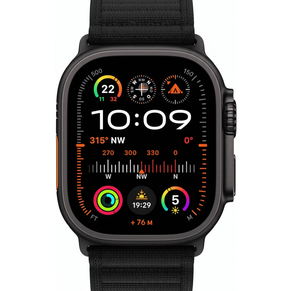 Apple Watch Ultra 2 Titan 49 mm Schwarz Titanium Alpine Loop Schwarz - Wie Neu - Bild 2 von 2