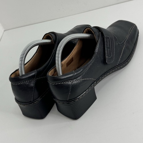 Josef Seibel Women's Shoes Black Adjustable Loafer Slip On Heel Comfort sz 40 - Picture 5 of 10