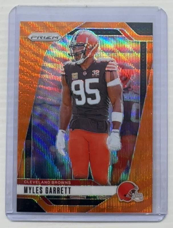2024 Prizm Myles Garrett Orange Wave Prizm #55/60 Cleveland Browns