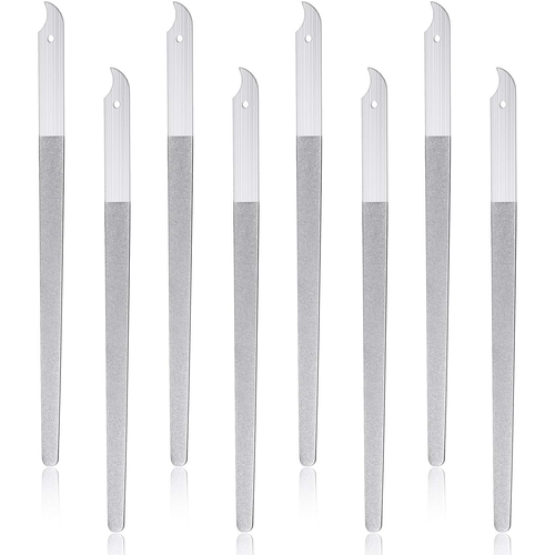 8 Packs Diamond Nail File Stainless Steel Double Sided Metal Buffer Fingernail T - Picture 8 of 12