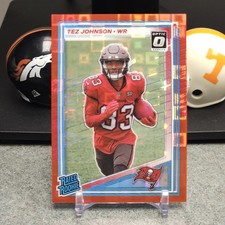 Tez Johnson Red Pandora Optic Preview Rated Rookie 2025 Donruss #313 TB BUCS WR