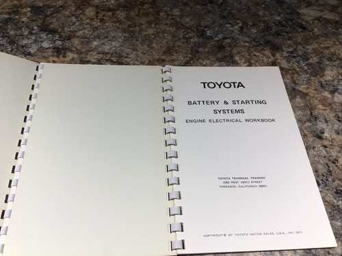 3 Toyota Air condtioning Battery Starting , Charging Electrical Training Manuals - Picture 8 of 9