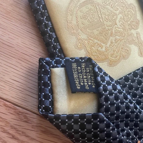 Donald Trump Silk Tie Mens Black Printed Signature Collection Preppy Old Money - Picture 6 of 11