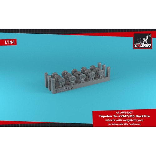 Armory Models AR AW14007 Scale model kit 1:144 Tupolev Tu22M2/m3 Backfire wheels - Picture 13 of 24