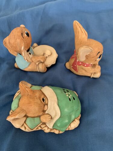 3 Pendelfin Studios Collectables Rabbit Figures - Peeps, Bongo, Picnic Midge - Picture 3 of 4