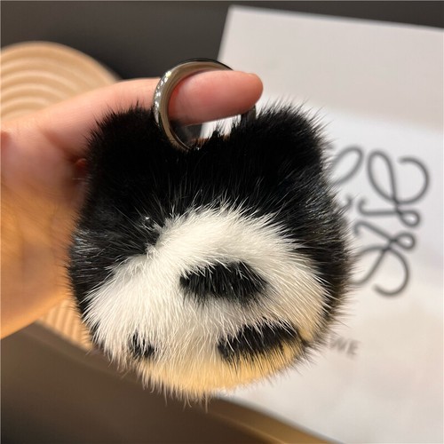Lindo Llavero Bolso Colgante Teléfono Piel Totoro Bola de Piel de Visón Real - Imagen 9 de 9