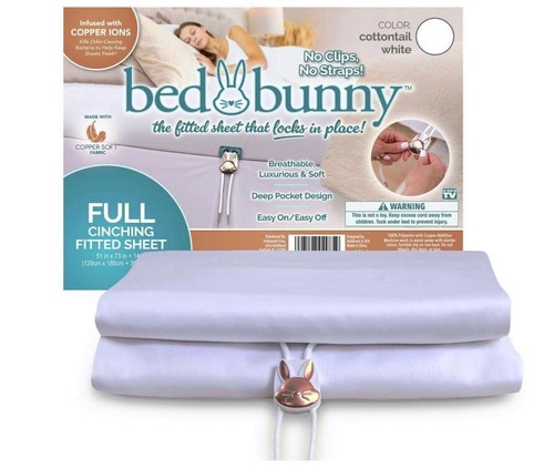 Bed Bunny Locking Fitted Bed Sheet,AS SEEN ON TV,Stays On & Won’t Slip Off,full - Picture 2 of 2