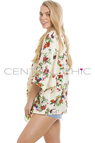 Central Chic Womens Pretty Kaftans Kimonos Beach Cover Up Evening Top Blouse - Picture 58 of 64