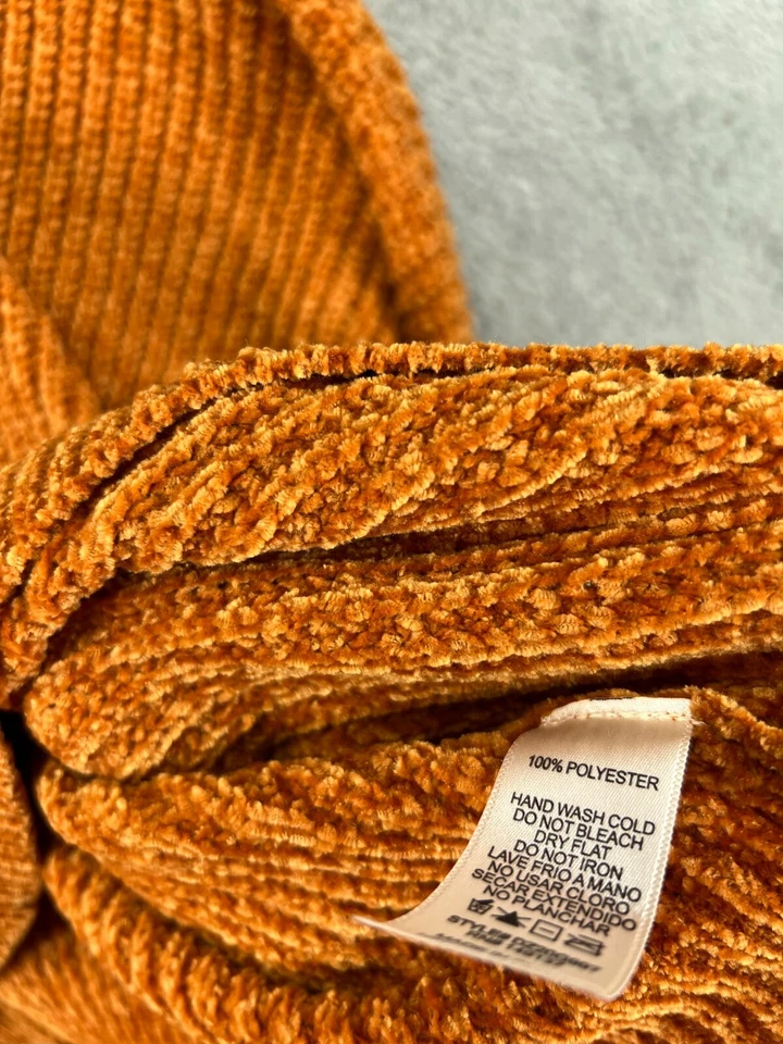 Suéteres para mujer grandes doble cero de gran tamaño corte naranja tejido cuello en V manga larga Foto 4 de 4