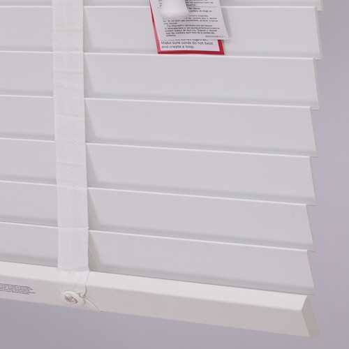 HECHO A MEDIDA IMITACIÓN MADERA VENECIANA PERSIANAS CINTA PERSIANAS 50MM LISTONES CON BLANCO GRIS - Imagen 6 de 18