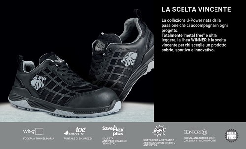 UPOWER SCARPE DA LAVORO ALTA ANTINFORTUNISTICA TANGO S3 SRC U-POWER WN10074 - Foto 6 di 6