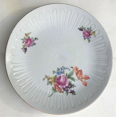 Henneberg Porzellan 1777 Serving Plate, 11 , Vintage Floral Design
