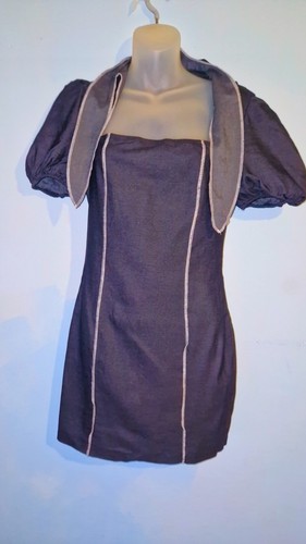 Sexy Denim Coquette Dress - Picture 3 of 9