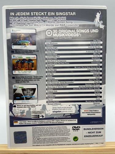 Singstar R and B PS2 Game Partyspiel Playstation 2 Guter Zustand mit Handbuch - Bild 3 von 4