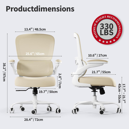 Office Chair Ergonomic Desk Chair, 330 LBS Home Mesh Office Desk Chairs with Whe - Picture 2 of 12