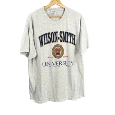 Vintage Wilson-Smith University Tee Graphic Heather Grey Adult Large