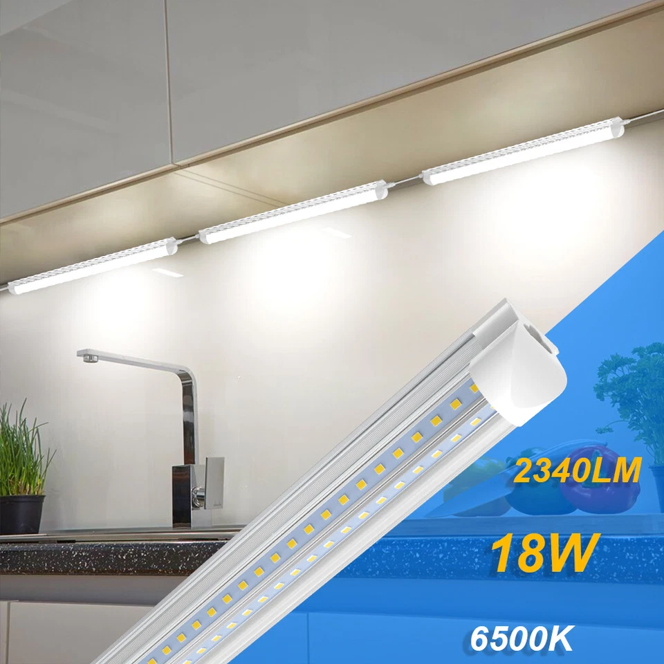 T8 20W 2FT LED Tube Lights Garage Workshop Utility LED Shop Light Fixtures 6000K - Image 3 of 4