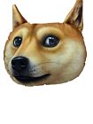 Shiba Inu Dog Face 3D Doge Lumbar Pillow w/ Ears Plush