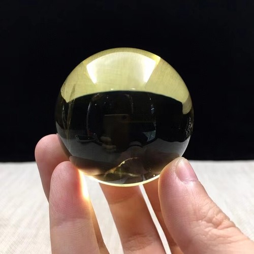 49mm AAA+ Natural Citrine Quartz Sphere Rainbow Crystal Ball Reiki Healing 170g - Picture 4 of 6