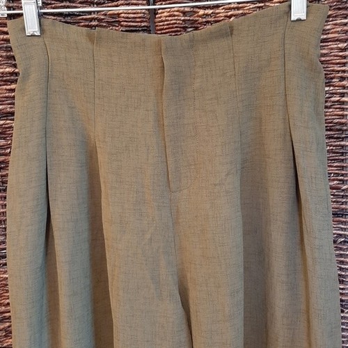 Pantaloni donna nuovi con etichette fantastici piccoli verdi vita alta gamba larga pantaloni paperbag vita - Foto 2 di 8