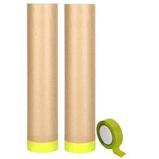 Pre-Taped Masking Paper for Painting Tape and Drape Painters Paper Paint Adhes