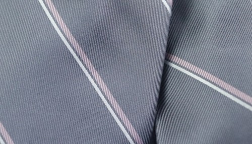 Corbata a rayas diagonales Michael Kors para hombre (gris, talla única) - Imagen 2 de 2