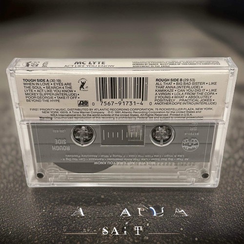 •MC LYTE ~ ACT LIKE YOU KNOW• (1991 OG PRESSING) (RARE PROMO COPY) (CASSETTE TAP - Picture 5 of 6