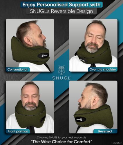 SNUGL Travel Pillow - Memory Foam Neck Cushion - Flight Pillow | 2 Sizes - Picture 40 of 100