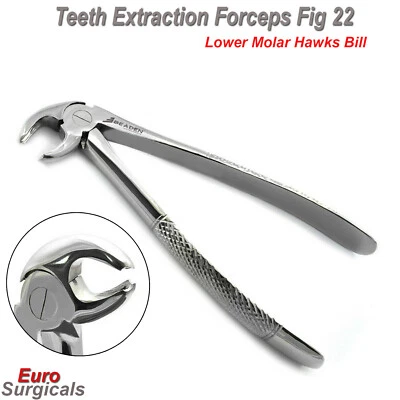 BEADEN® INSTRUMENTS / MEDSPO Dental Extracting Forceps Lower Third Molar Wisdom Fig 22 Teeth Removal Pliers