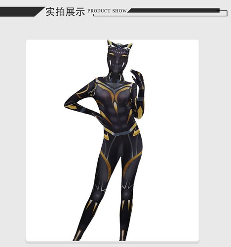 Cosplay Black Panther Superheroes Jumpsuits Bodysuit Kids Costume Halloween Men - Picture 8 of 14