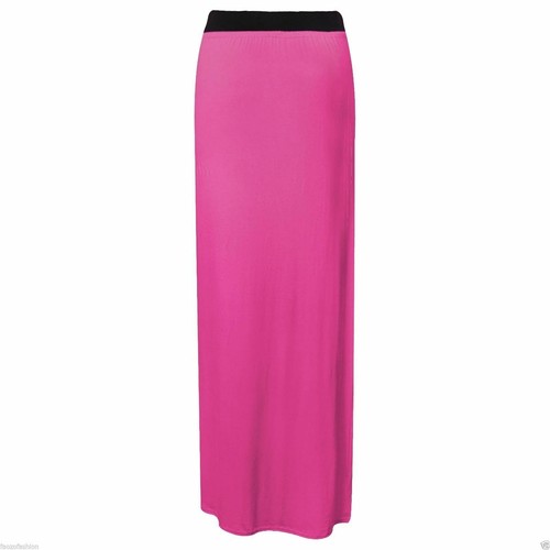 Damen Zigeuner langes Jersey Bodycon Maxikleid Rock Damenrock Größe 8-26 - Bild 12 von 19