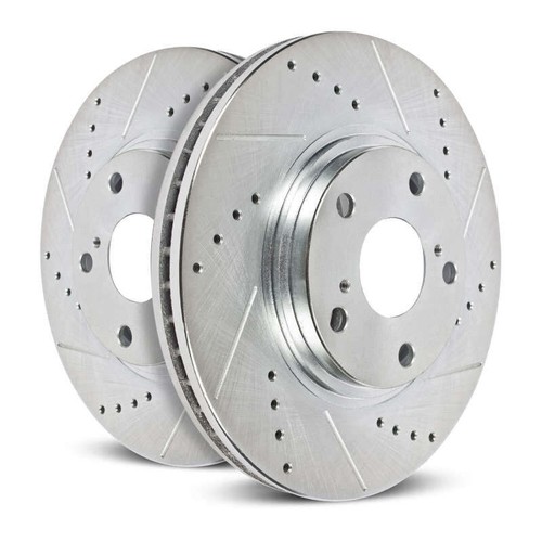 Power Stop Fits 07-15 Audi Q7 Rear Evolution Drilled & Slotted Rotors - Pair - Picture 6 of 8