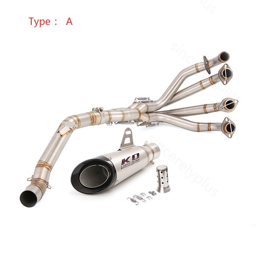 For Kawasaki Z900 2017-2025 Full Exhaust System Front Link Pipe Muffler Tip 51MM - Picture 2 of 9