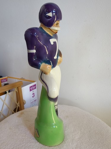 1972 Rare Empty Obr Whiskey Minnesota Vikings #7 Decanter By Paul Lux - Picture 2 of 8