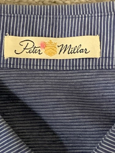 Peter Millar Polo Shirt Men’s Medium Blue Short Sleeve Collared Golf Athletic - Picture 4 of 10