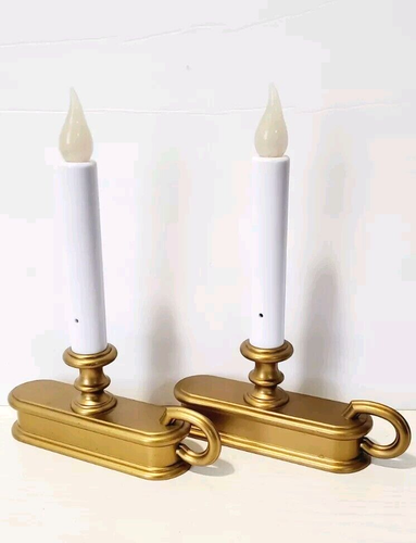 Dimango - Set of 2 Gold Color  Candles - FPC1225 Dusk Light Sensor Battery - Picture 1 of 3